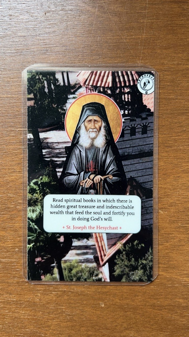 St. Joseph Hesychast Icon Card